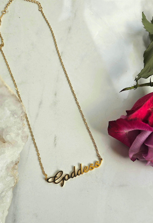 Moon Goddess 18k Gold Plated Goddess Necklace 18k Gold Plated Goddess Necklace