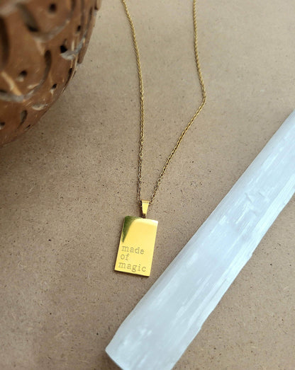Moon Goddess 18K Gold Plated "Made of Magic" Pendant 18K Gold Plated "Made of Magic" Pendant
