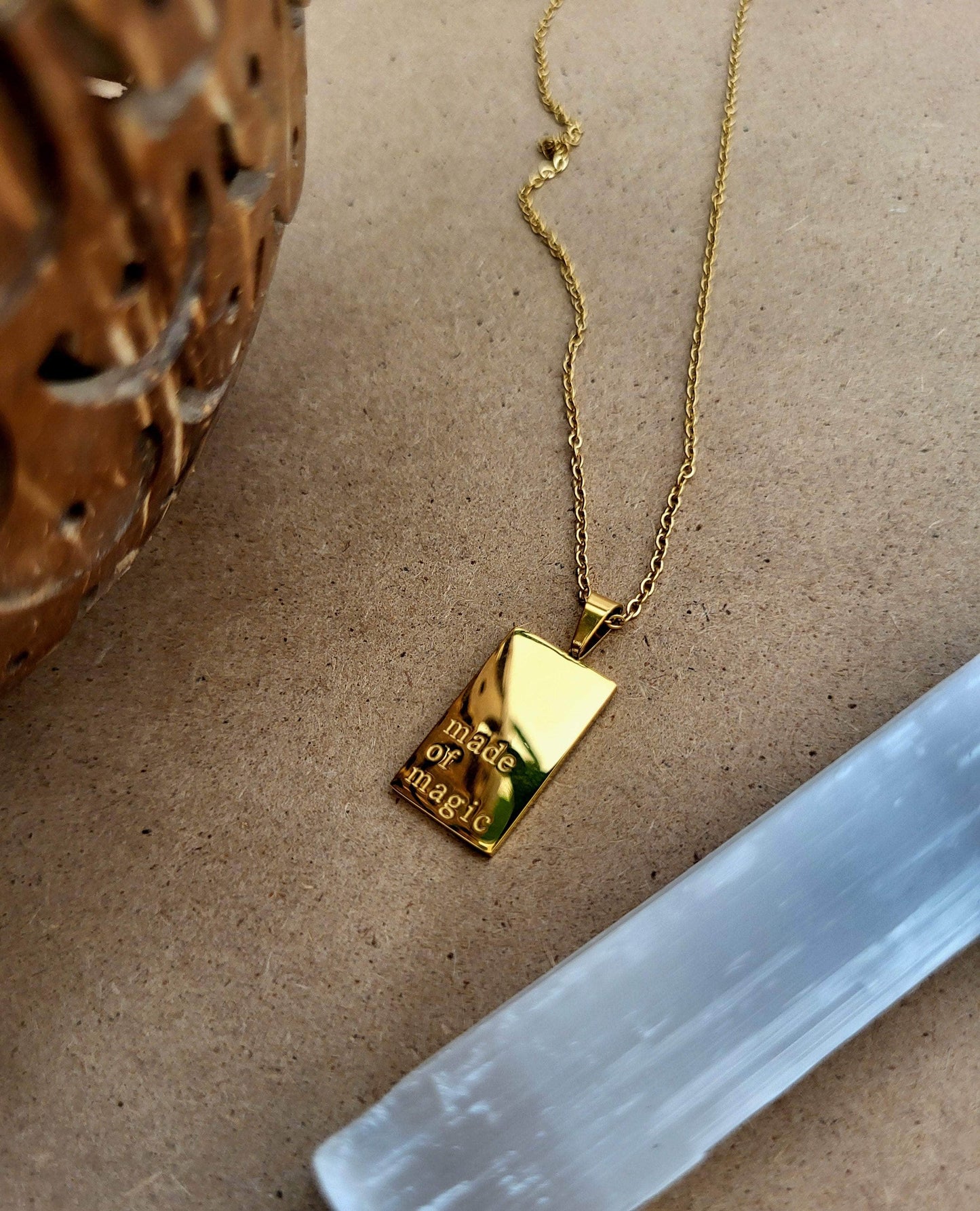 Moon Goddess 18K Gold Plated "Made of Magic" Pendant 18K Gold Plated "Made of Magic" Pendant
