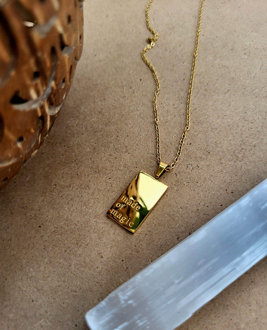 Moon Goddess 18K Gold Plated "Made of Magic" Pendant 18K Gold Plated "Made of Magic" Pendant