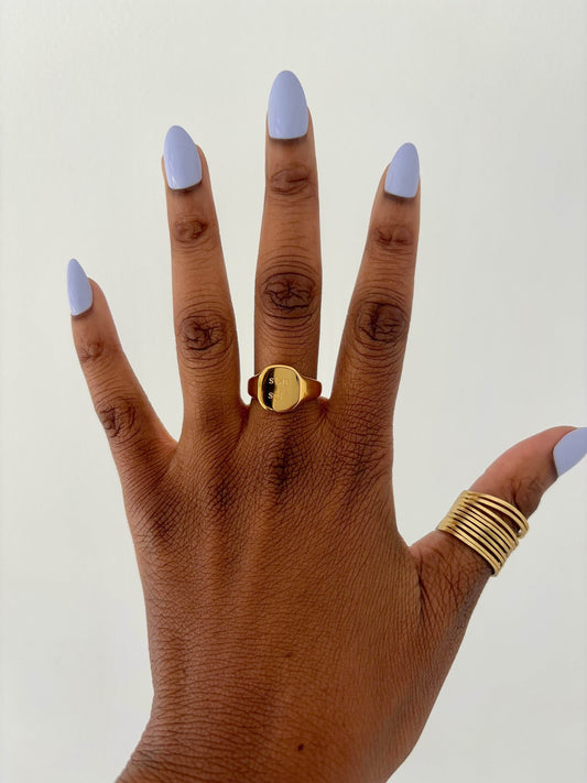 Moon Goddess “Stay Soft” 18K Gold Plated Ring “Stay Soft” 18K Gold Plated Ring