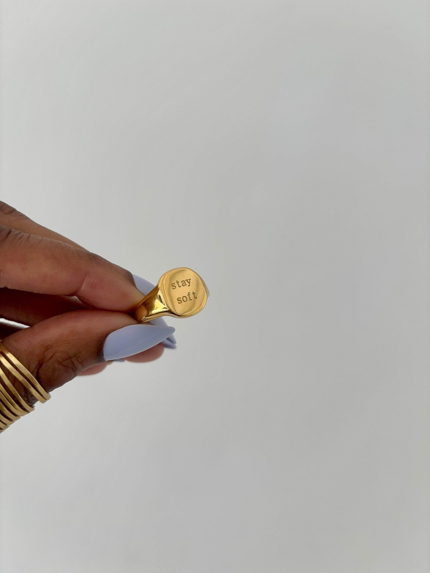 Moon Goddess “Stay Soft” 18K Gold Plated Ring “Stay Soft” 18K Gold Plated Ring