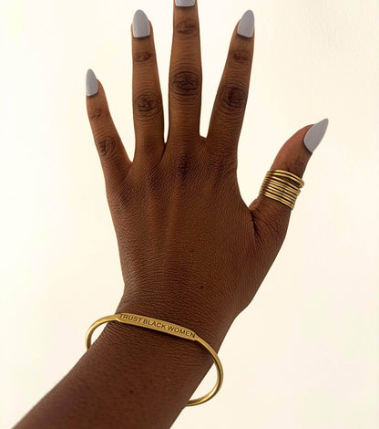 Moon Goddess "Trust Black Women" Brass Bangle "Trust Black Women" Brass Bangle