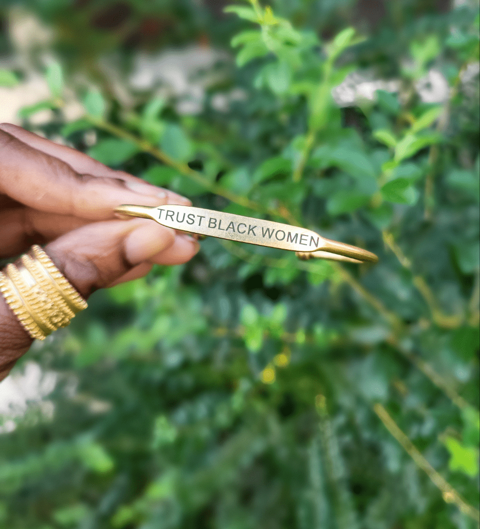 Moon Goddess "Trust Black Women" Brass Bangle "Trust Black Women" Brass Bangle