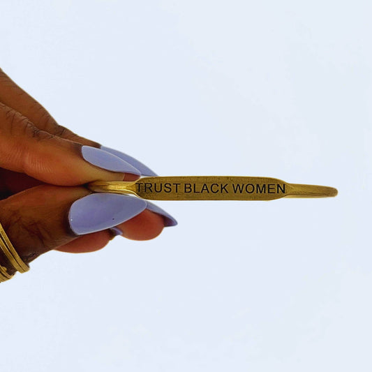 Moon Goddess "Trust Black Women" Brass Bangle "Trust Black Women" Brass Bangle