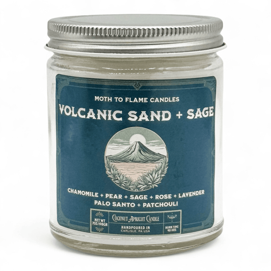 Moth to Flame Candles Candles Volcanic Sand + Sage - 7 oz candle Volcanic Sand + Sage - 7 oz candle