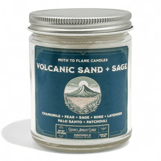 Moth to Flame Candles Candles Volcanic Sand + Sage - 7 oz candle Volcanic Sand + Sage - 7 oz candle