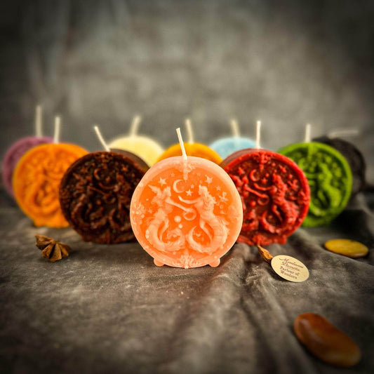 Parlour of Wonders Beeswax Candle Beeswax Gemini Twins Zodiac Spell Candle Beeswax Gemini Twins Zodiac Spell Candle