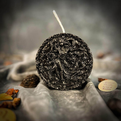 Parlour of Wonders Beeswax Candle Black (Protection) Beeswax Aquarius Water Bearer Zodiac Spell Candle Beeswax Aquarius Water Bearer Zodiac Spell Candle