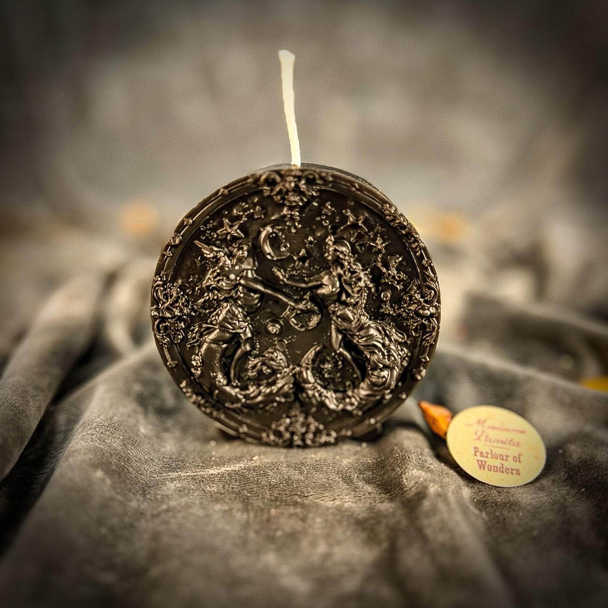 Parlour of Wonders Beeswax Candle Black (Protection) Beeswax Gemini Twins Zodiac Spell Candle Beeswax Gemini Twins Zodiac Spell Candle