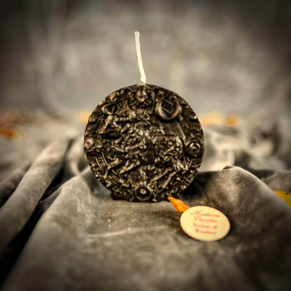 Parlour of Wonders Beeswax Candle Black (Protection) Beeswax Taurus Bull Zodiac Spell Candle Beeswax Taurus Bull Zodiac Spell Candle