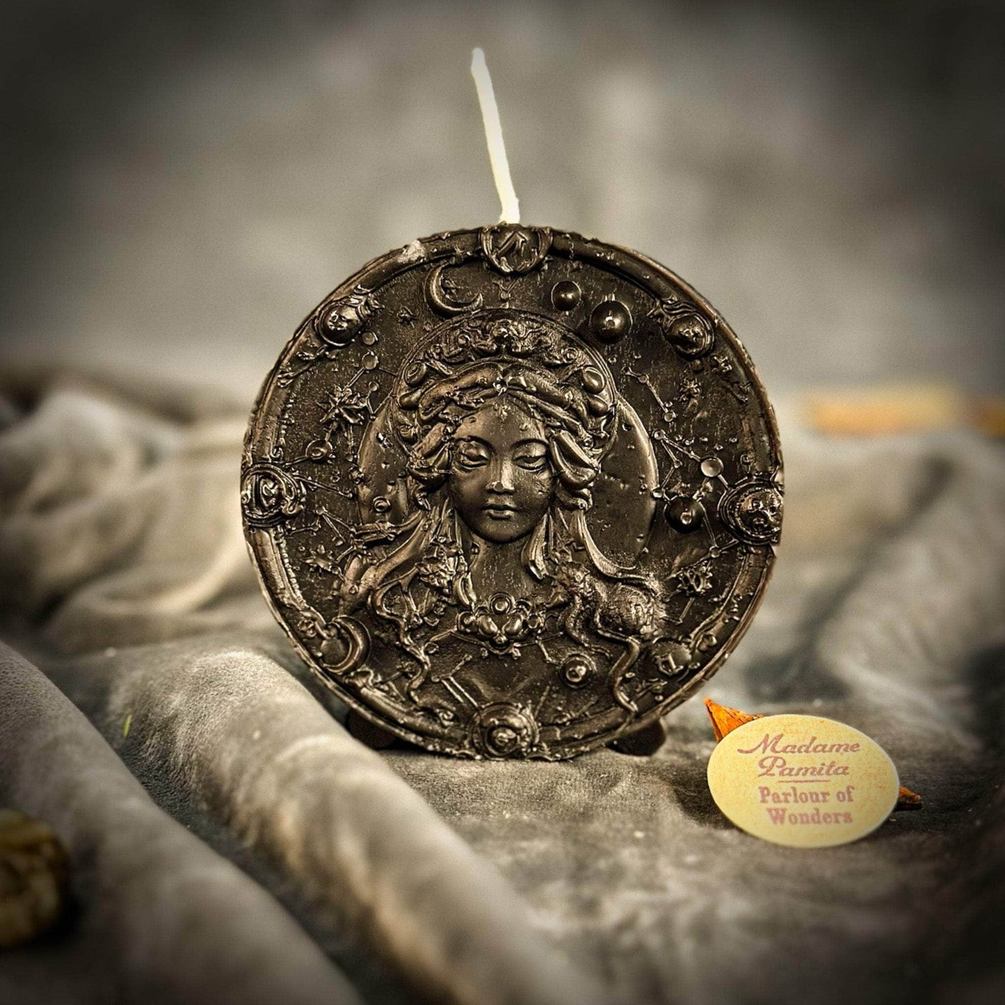 Parlour of Wonders Beeswax Candle Black (Protection) Beeswax Virgo Maiden Zodiac Spell Candle Beeswax Virgo Maiden Zodiac Spell Candle