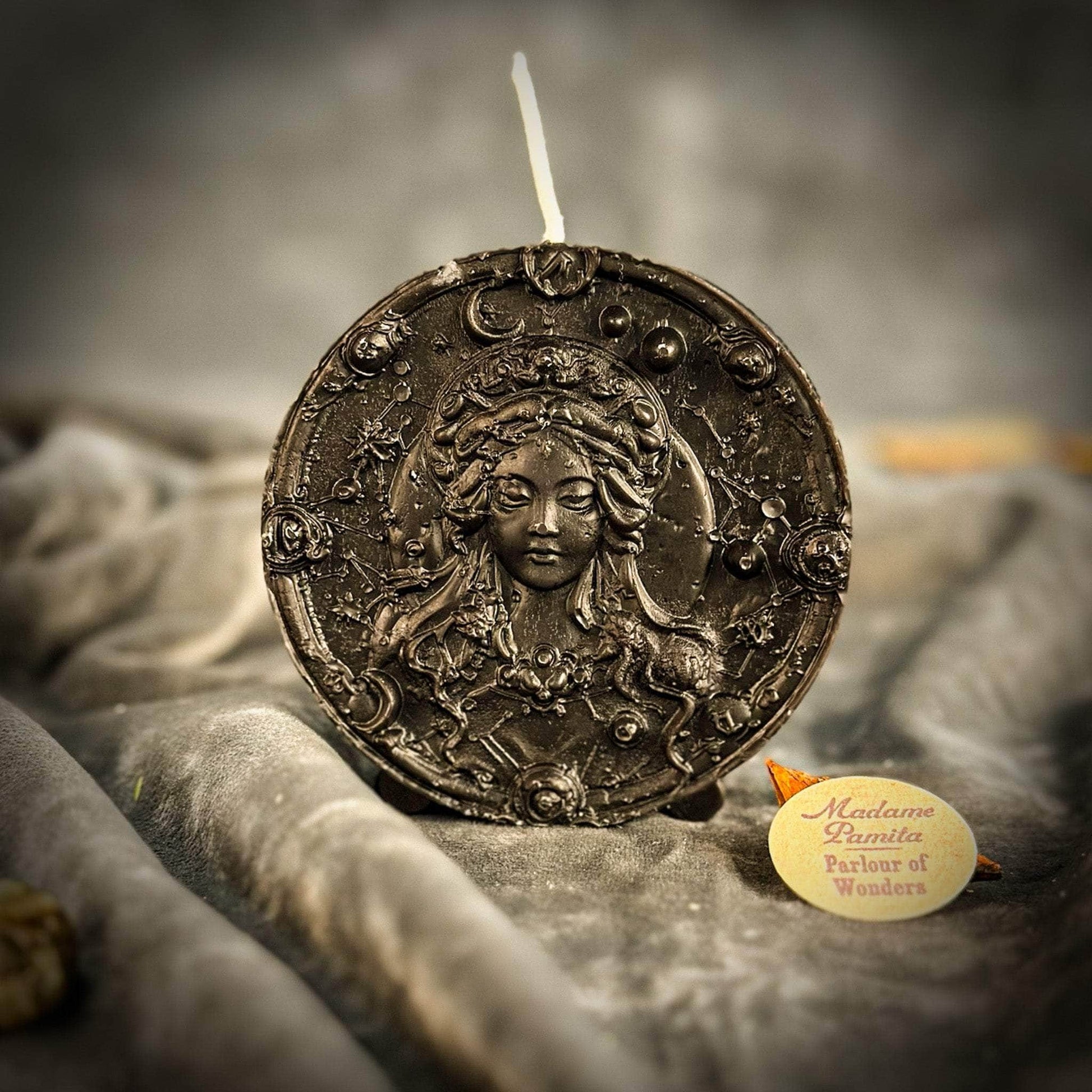 Parlour of Wonders Beeswax Candle Black (Protection) Beeswax Virgo Maiden Zodiac Spell Candle Beeswax Virgo Maiden Zodiac Spell Candle