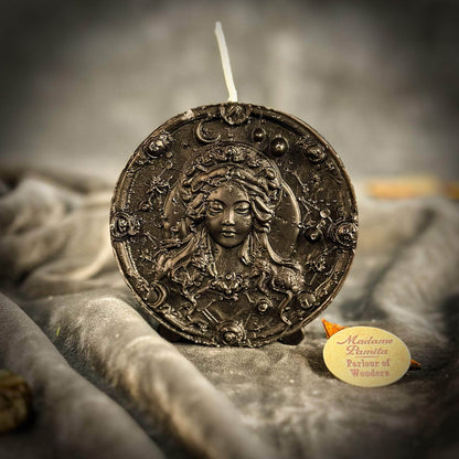 Parlour of Wonders Beeswax Candle Black (Protection) Beeswax Virgo Maiden Zodiac Spell Candle Beeswax Virgo Maiden Zodiac Spell Candle