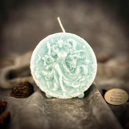 Parlour of Wonders Beeswax Candle Blue (Communication) Beeswax Aquarius Water Bearer Zodiac Spell Candle Beeswax Aquarius Water Bearer Zodiac Spell Candle