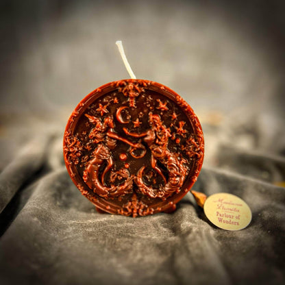 Parlour of Wonders Beeswax Candle Brown (Grounding) Beeswax Gemini Twins Zodiac Spell Candle Beeswax Gemini Twins Zodiac Spell Candle