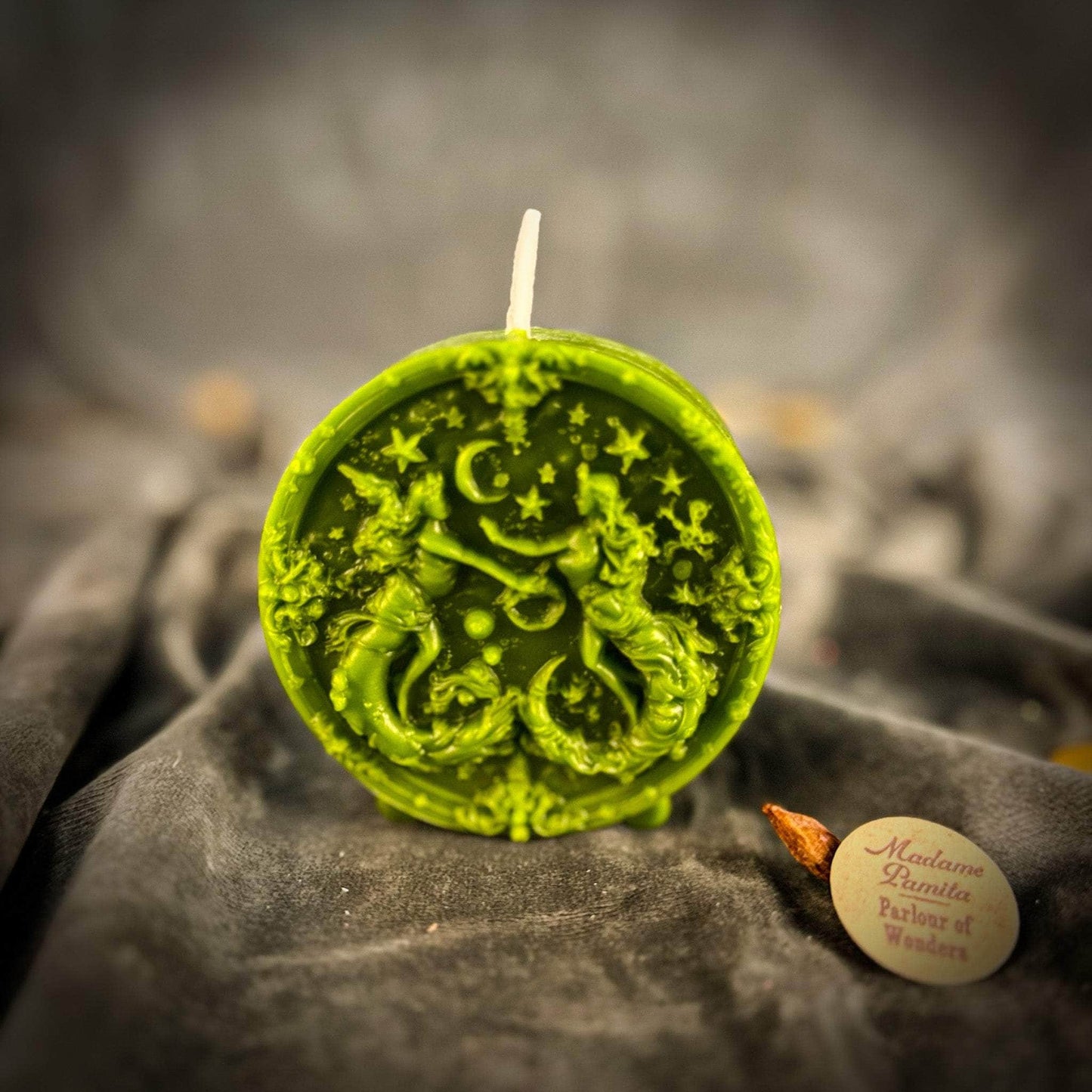 Parlour of Wonders Beeswax Candle Green (Prosperity) Beeswax Gemini Twins Zodiac Spell Candle Beeswax Gemini Twins Zodiac Spell Candle