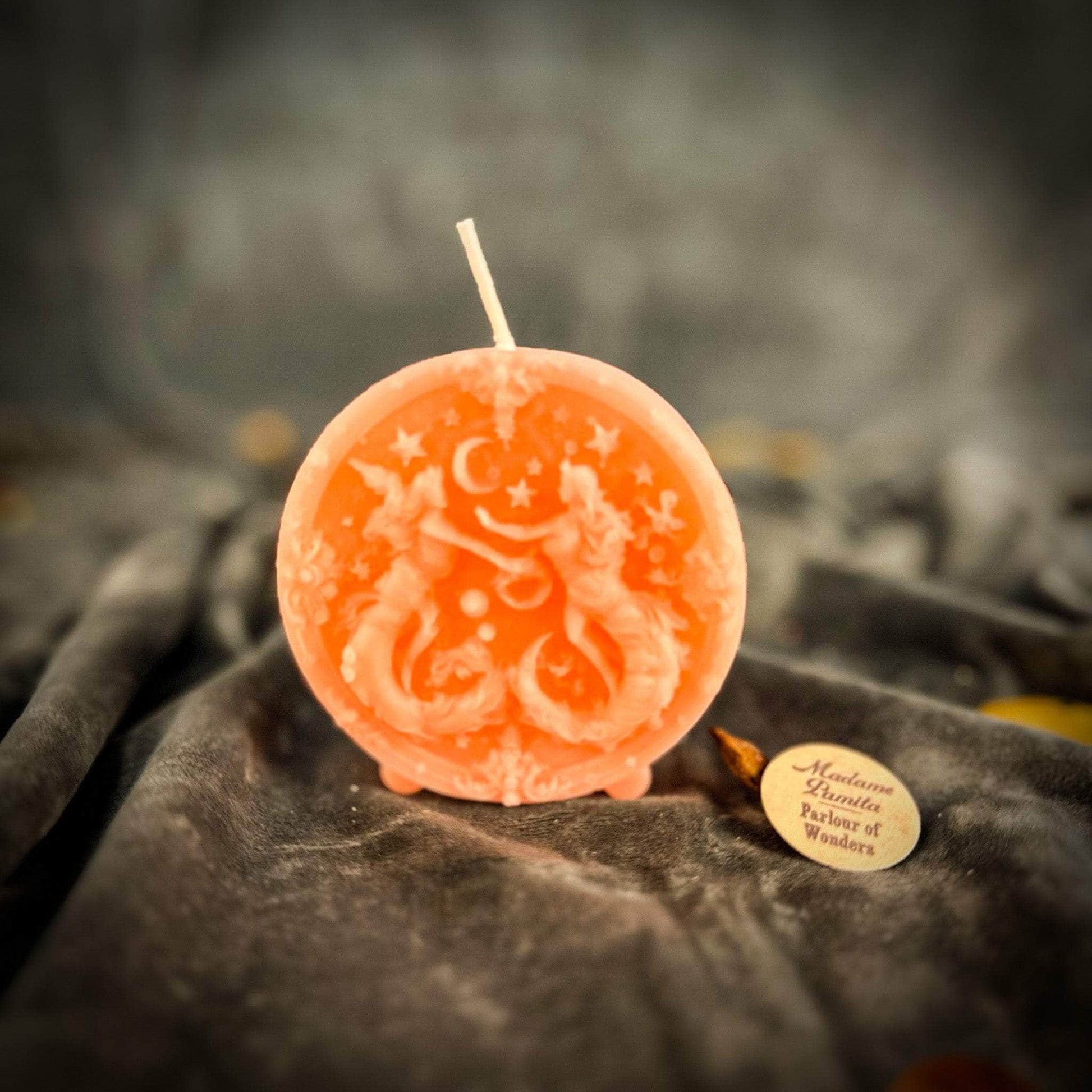 Parlour of Wonders Beeswax Candle Pink (Romance) Beeswax Gemini Twins Zodiac Spell Candle Beeswax Gemini Twins Zodiac Spell Candle