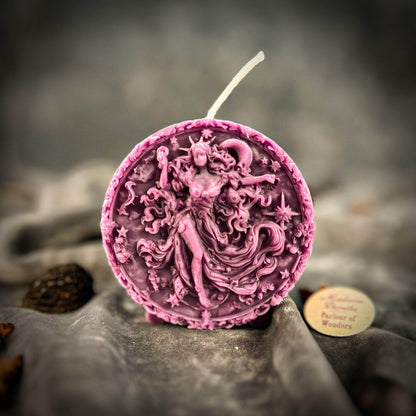 Parlour of Wonders Beeswax Candle Purple (Power) Beeswax Aquarius Water Bearer Zodiac Spell Candle Beeswax Aquarius Water Bearer Zodiac Spell Candle