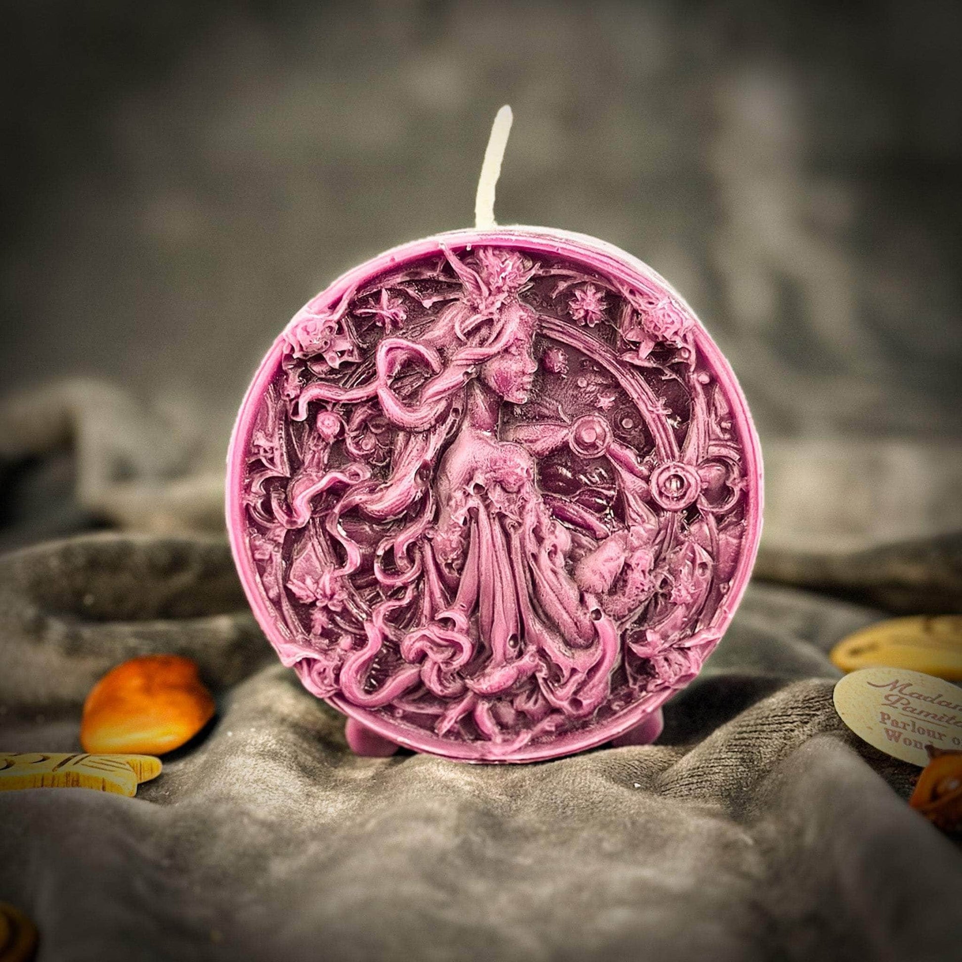 Parlour of Wonders Beeswax Candle Purple (Power) Beeswax Libra Scales Zodiac Spell Candle Beeswax Libra Scales Zodiac Spell Candle