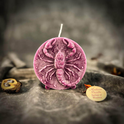 Parlour of Wonders Beeswax Candle Purple (Power) Beeswax Scorpio Scorpion Zodiac Spell Candle Beeswax Scorpio Scorpion Zodiac Spell Candle