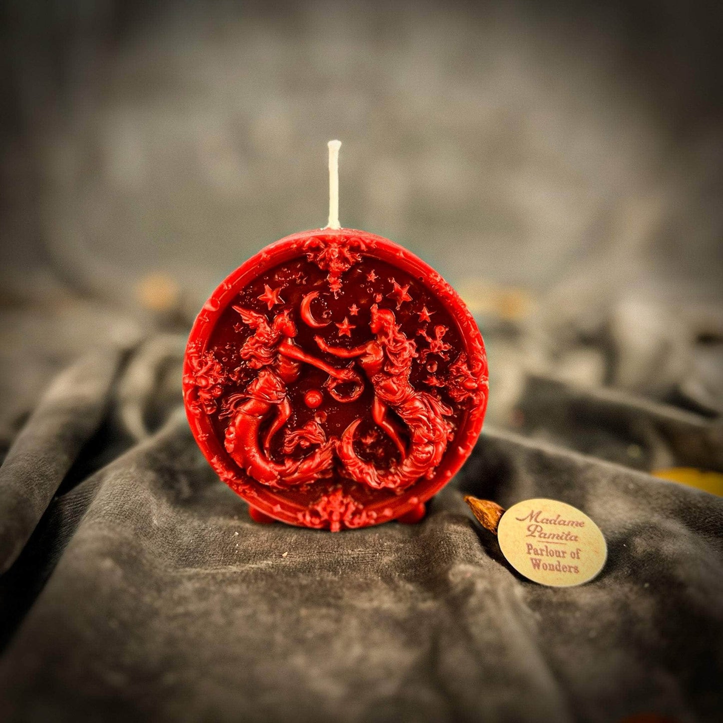 Parlour of Wonders Beeswax Candle Red (Passion) Beeswax Gemini Twins Zodiac Spell Candle Beeswax Gemini Twins Zodiac Spell Candle