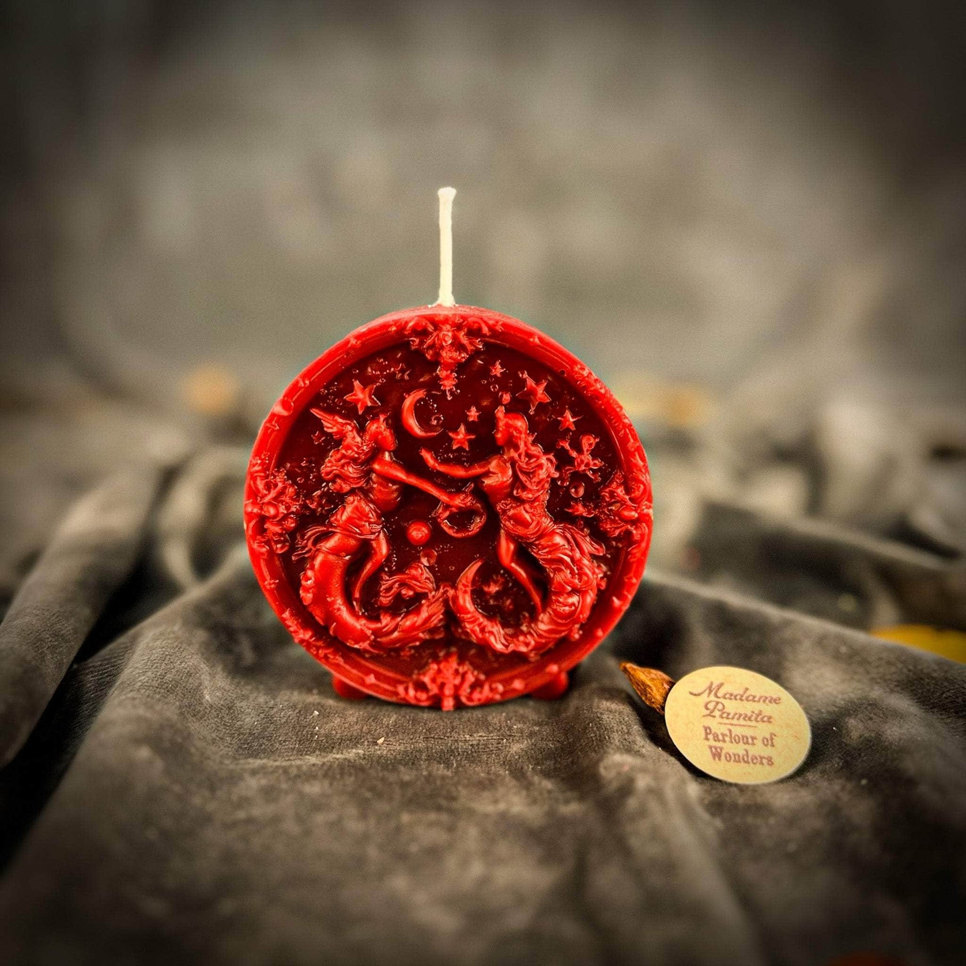Parlour of Wonders Beeswax Candle Red (Passion) Beeswax Gemini Twins Zodiac Spell Candle Beeswax Gemini Twins Zodiac Spell Candle