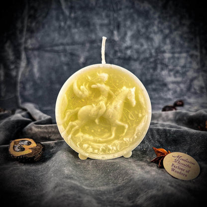 Parlour of Wonders Beeswax Candle White (Blessing) Beeswax Sagittarius Archer Zodiac Spell Candle Beeswax Sagittarius Archer Zodiac Spell Candle