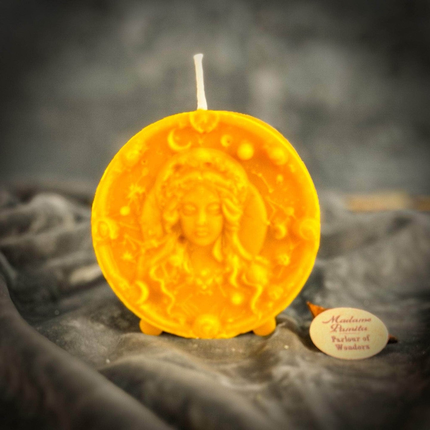 Parlour of Wonders Beeswax Candle Yellow (Success) Beeswax Virgo Maiden Zodiac Spell Candle Beeswax Virgo Maiden Zodiac Spell Candle