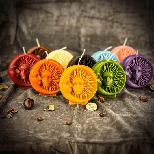 Parlour of Wonders Beeswax Equinox and Solstice Spell Candle Beeswax Equinox and Solstice Spell Candle