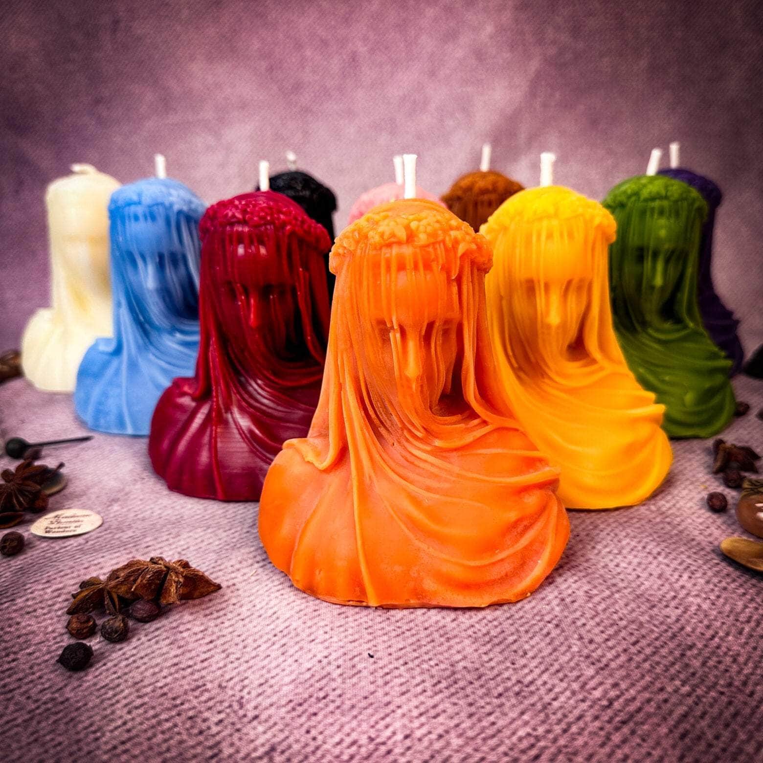 Parlour of Wonders Beeswax Veil of Secrets Spell Candle Beeswax Veil of Secrets Spell Candle