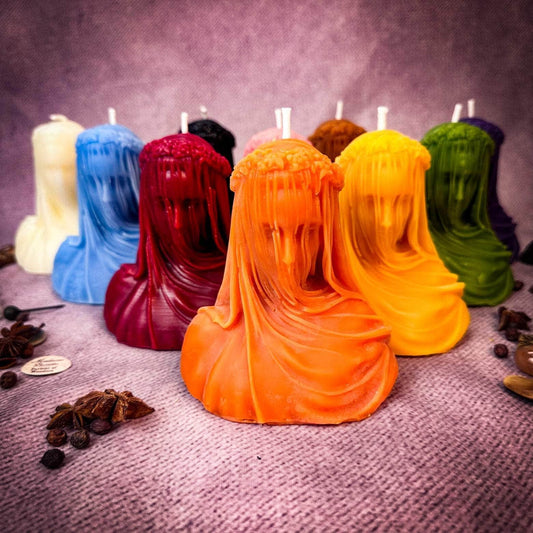 Parlour of Wonders Beeswax Veil of Secrets Spell Candle Beeswax Veil of Secrets Spell Candle