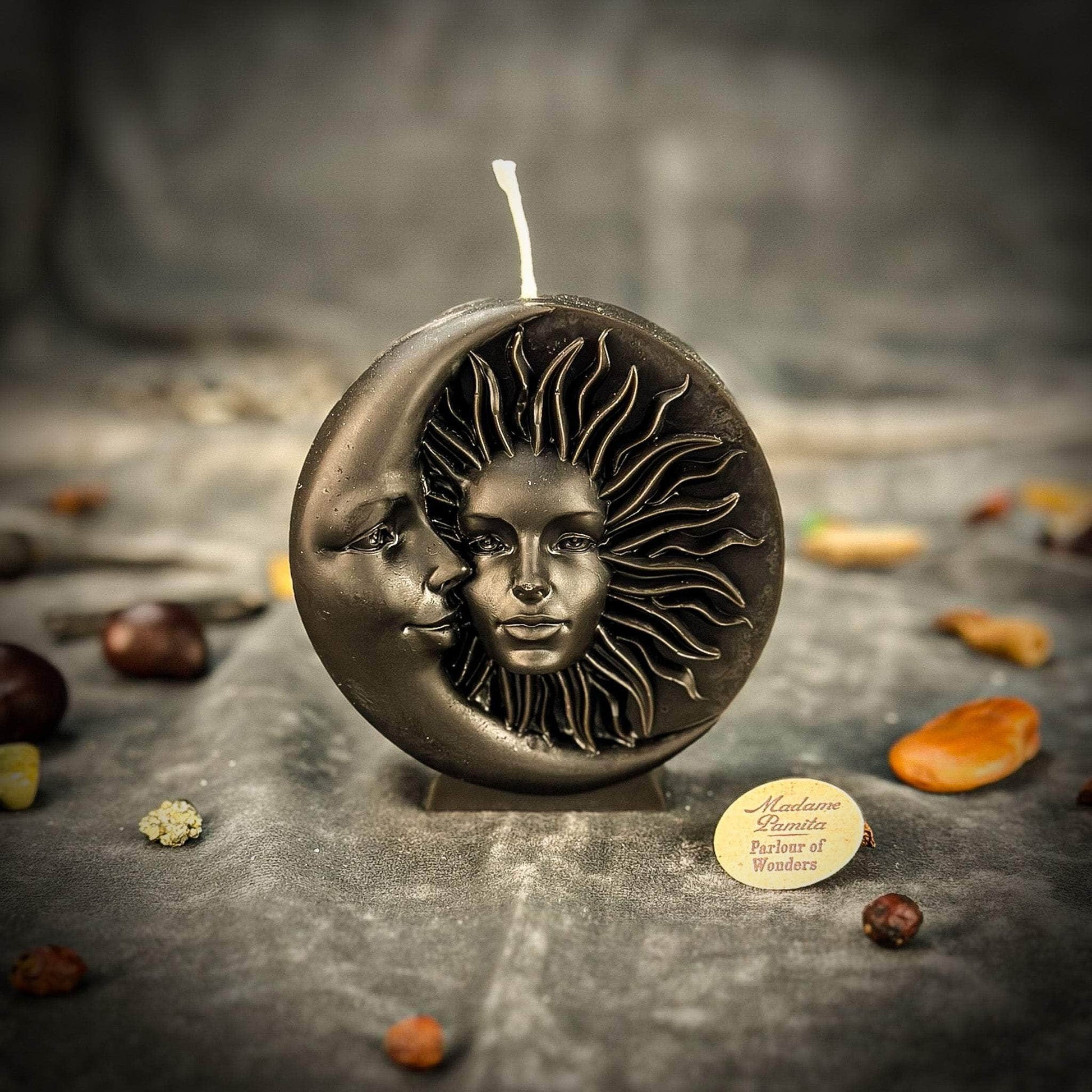Parlour of Wonders Black (Protection) Beeswax Equinox and Solstice Spell Candle Beeswax Equinox and Solstice Spell Candle