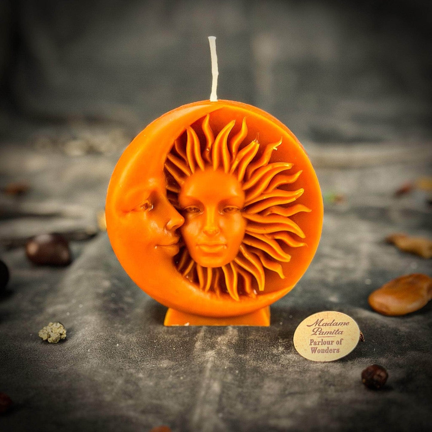 Parlour of Wonders Orange (Breakthrough) Beeswax Equinox and Solstice Spell Candle Beeswax Equinox and Solstice Spell Candle