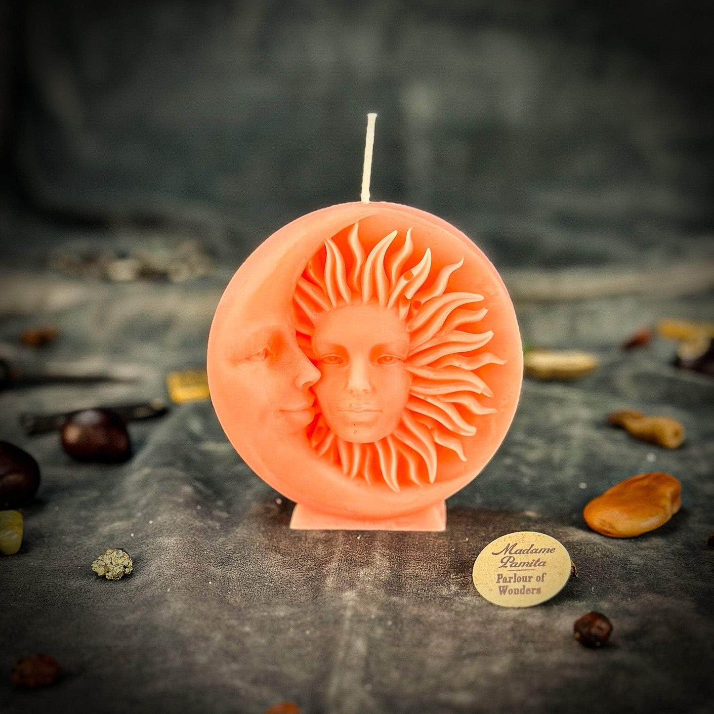 Parlour of Wonders Pink (Romance) Beeswax Equinox and Solstice Spell Candle Beeswax Equinox and Solstice Spell Candle