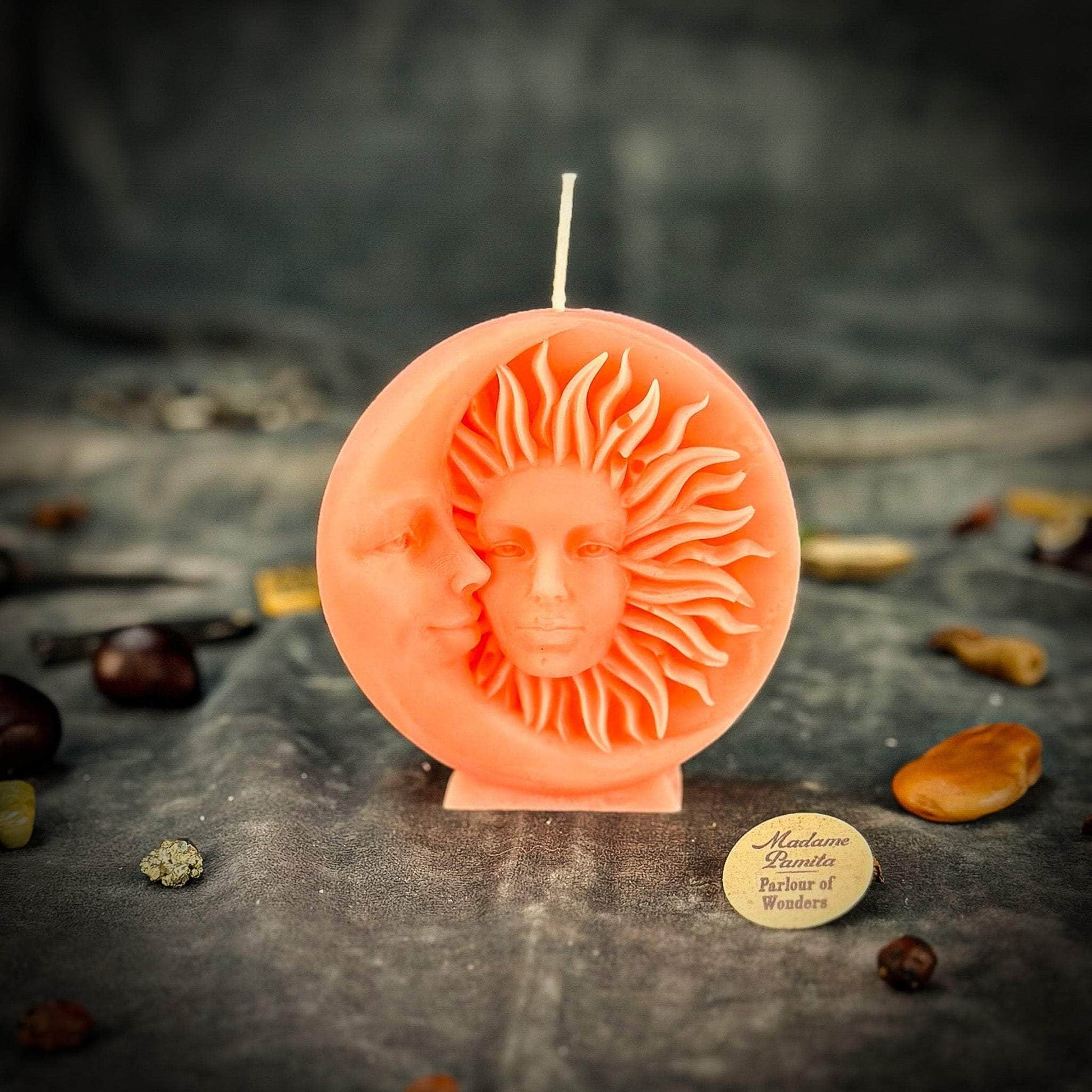Parlour of Wonders Pink (Romance) Beeswax Equinox and Solstice Spell Candle Beeswax Equinox and Solstice Spell Candle