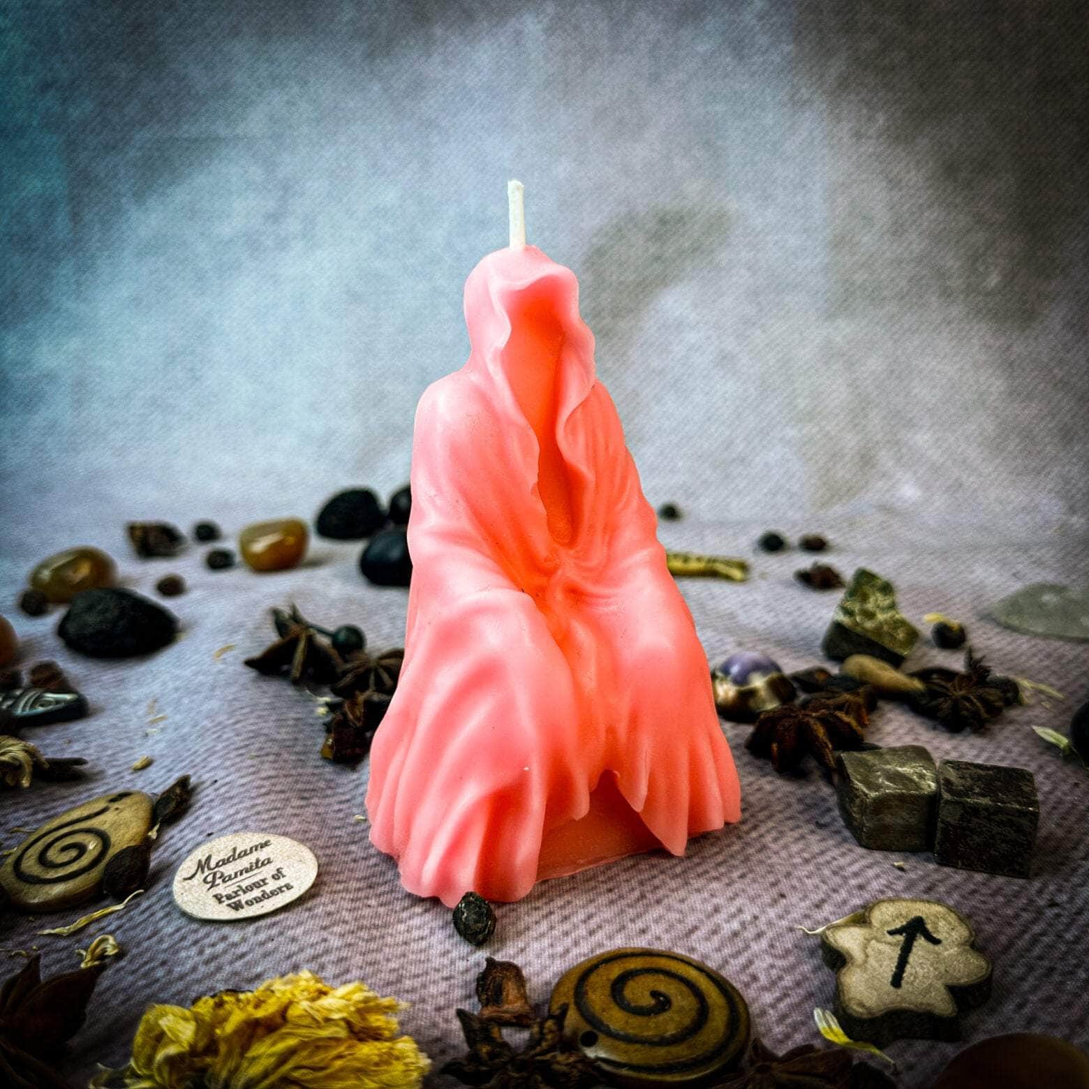 Parlour of Wonders Pink (Romance) Beeswax Seer Spirit Spell Candle Beeswax Seer Spirit Spell Candle