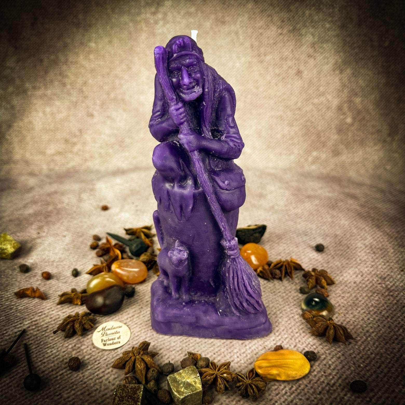 Parlour of Wonders Purple (Power) Beeswax Baba Yaga Spell Candle Beeswax Baba Yaga Spell Candle