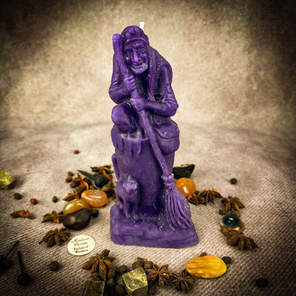 Parlour of Wonders Purple (Power) Beeswax Baba Yaga Spell Candle Beeswax Baba Yaga Spell Candle