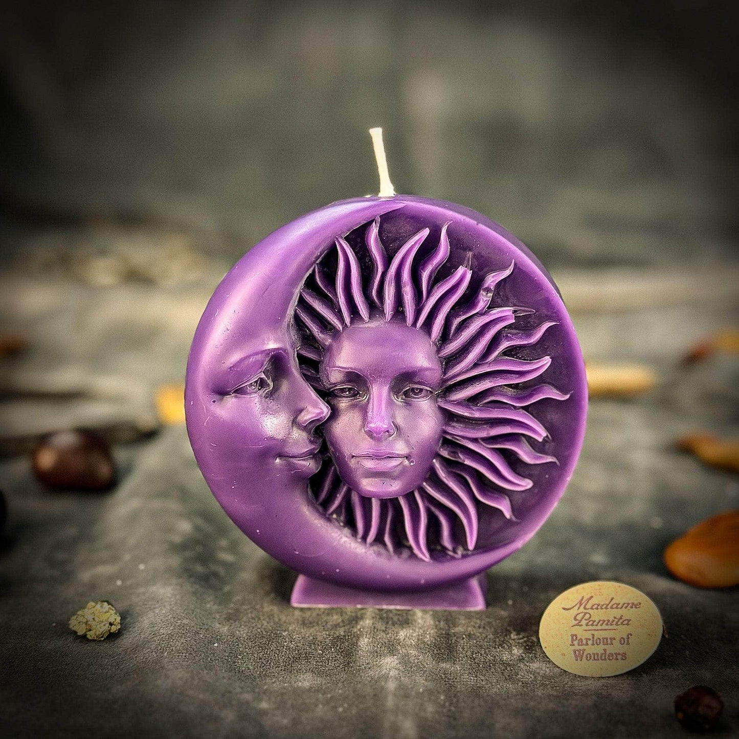 Parlour of Wonders Purple (Power) Beeswax Equinox and Solstice Spell Candle Beeswax Equinox and Solstice Spell Candle