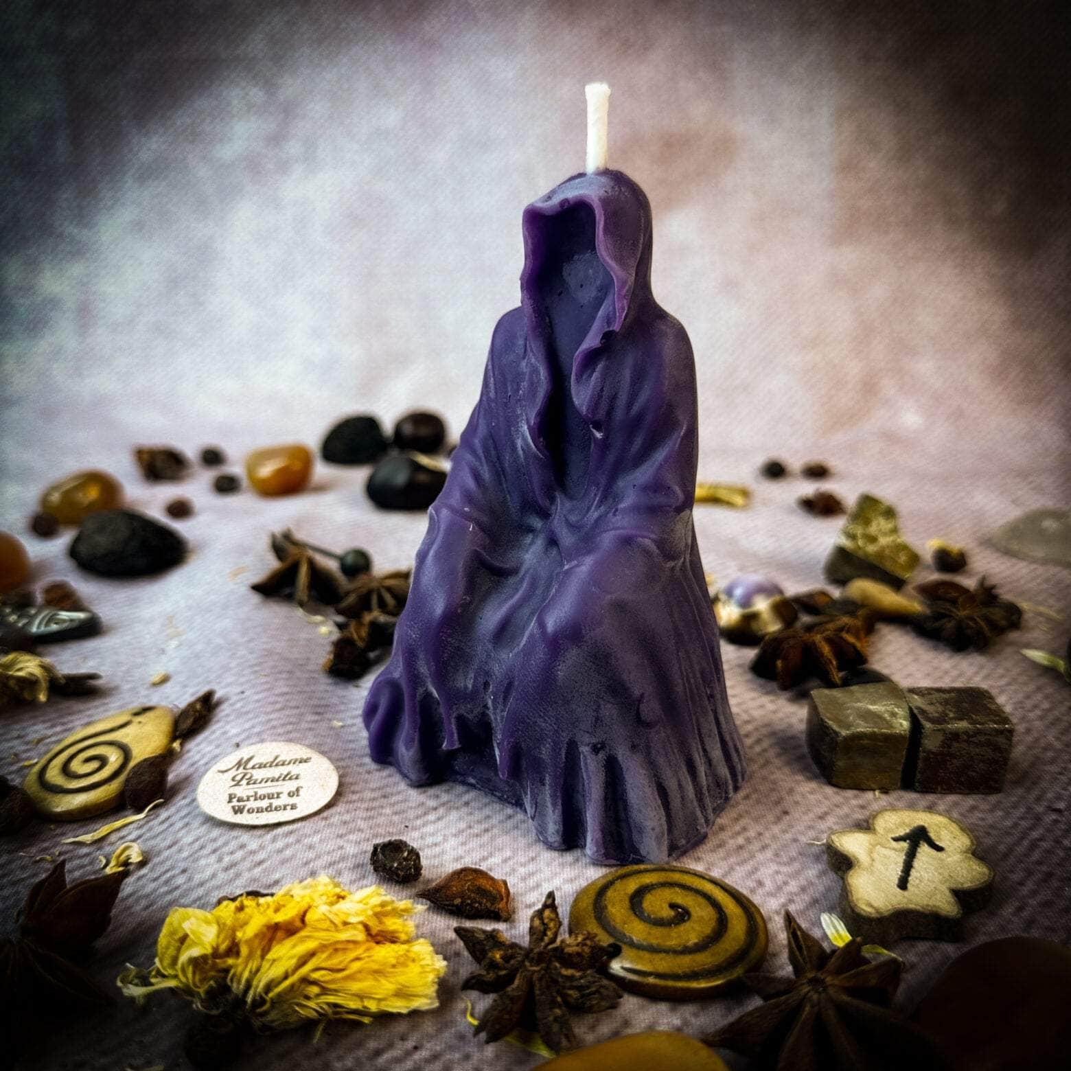 Parlour of Wonders Purple (Power) Beeswax Seer Spirit Spell Candle Beeswax Seer Spirit Spell Candle