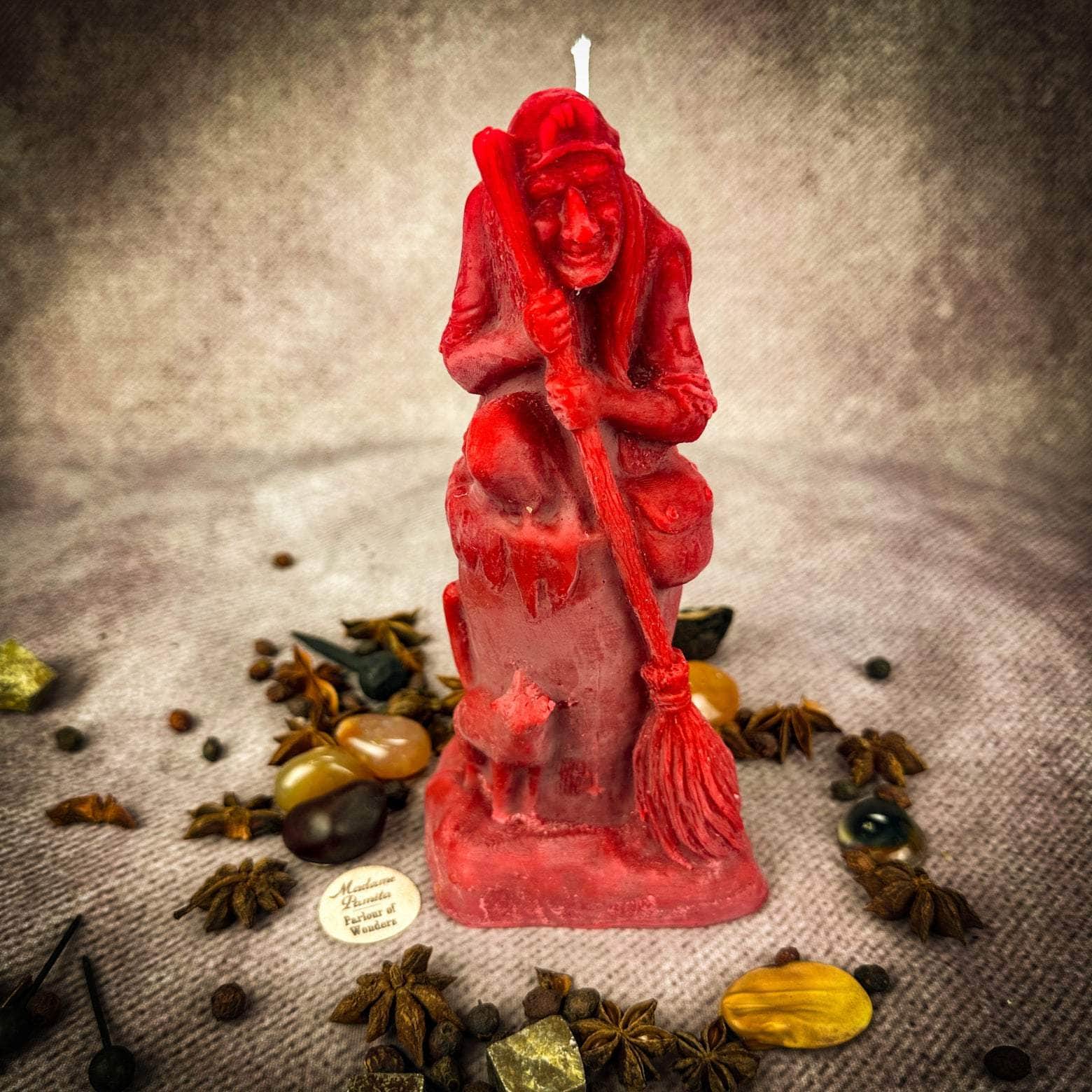 Parlour of Wonders Red (Passion) Beeswax Baba Yaga Spell Candle Beeswax Baba Yaga Spell Candle