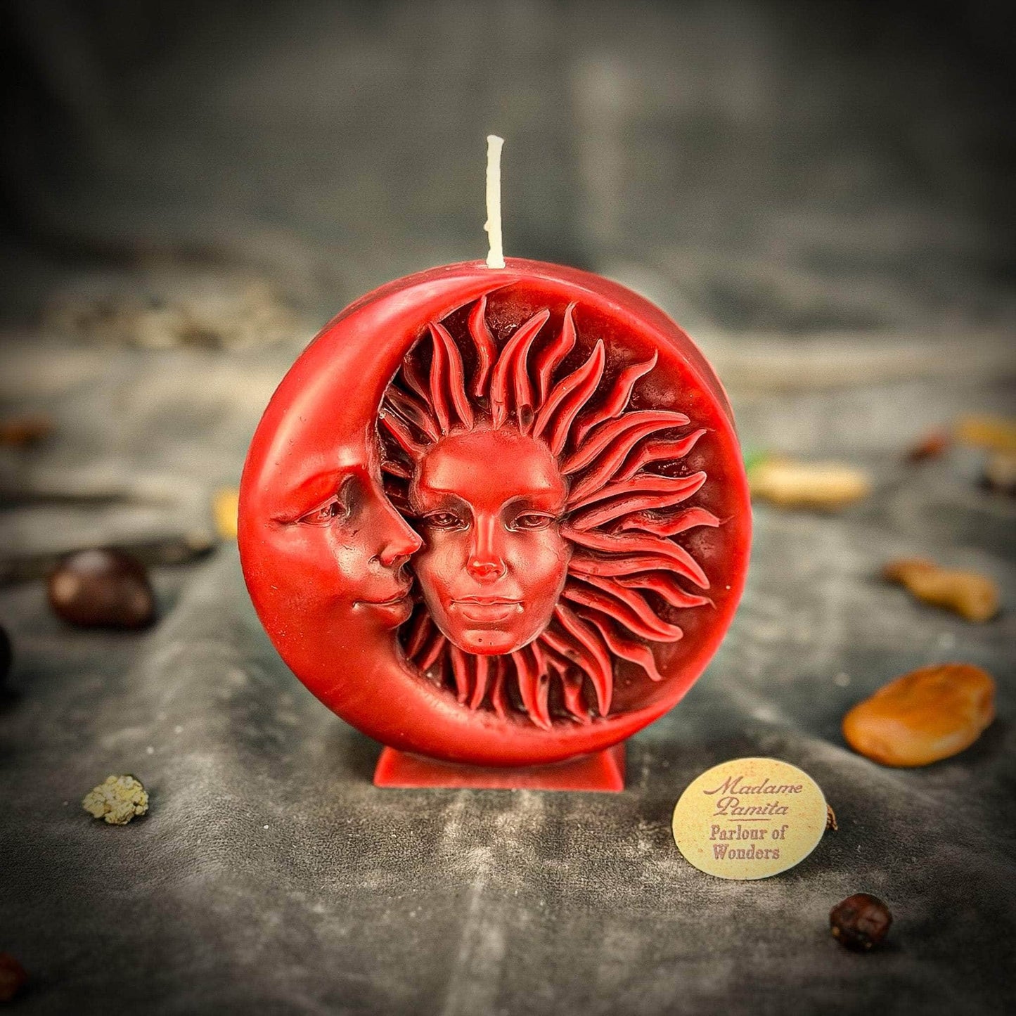 Parlour of Wonders Red (Passion) Beeswax Equinox and Solstice Spell Candle Beeswax Equinox and Solstice Spell Candle