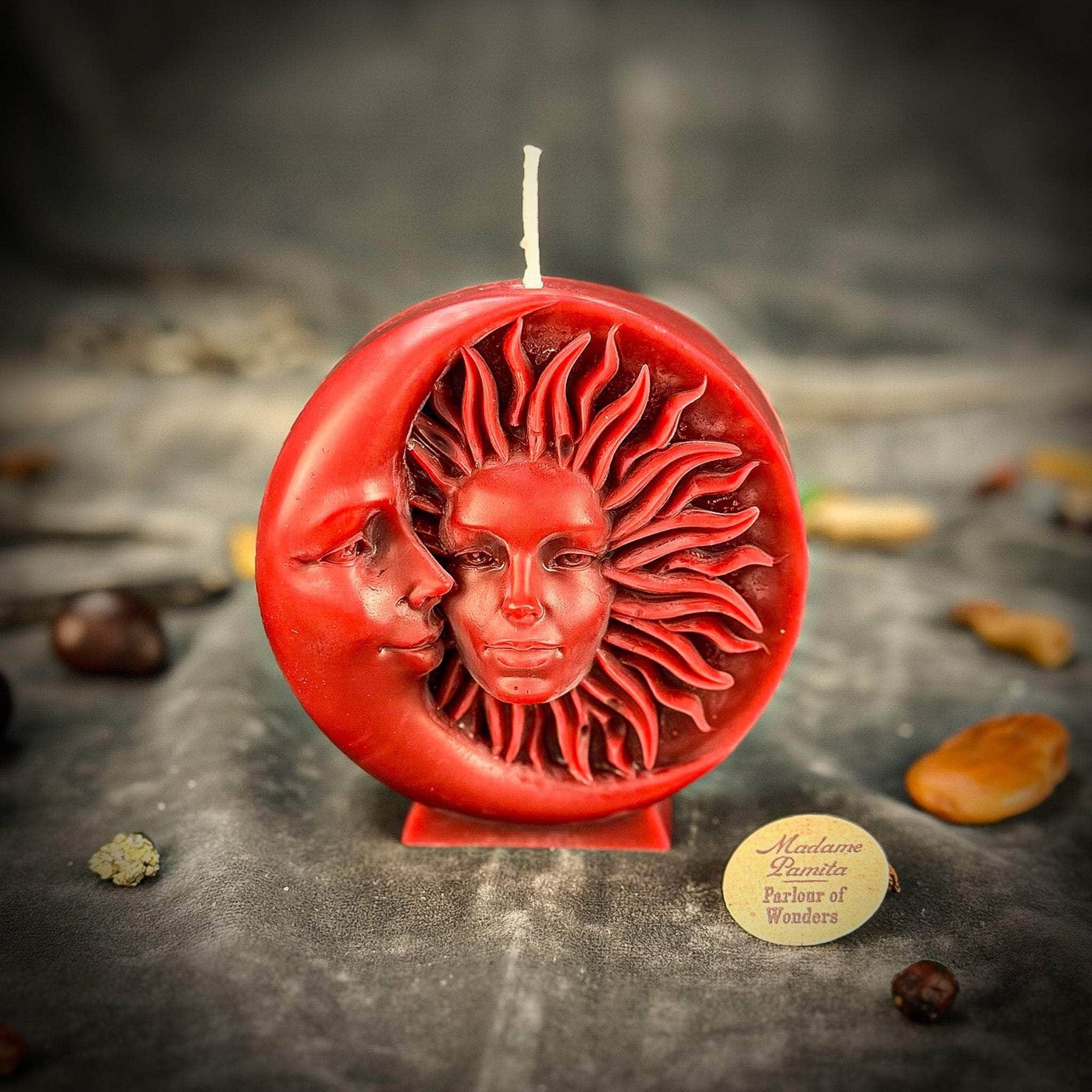 Parlour of Wonders Red (Passion) Beeswax Equinox and Solstice Spell Candle Beeswax Equinox and Solstice Spell Candle