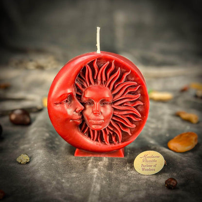 Parlour of Wonders Red (Passion) Beeswax Equinox and Solstice Spell Candle Beeswax Equinox and Solstice Spell Candle