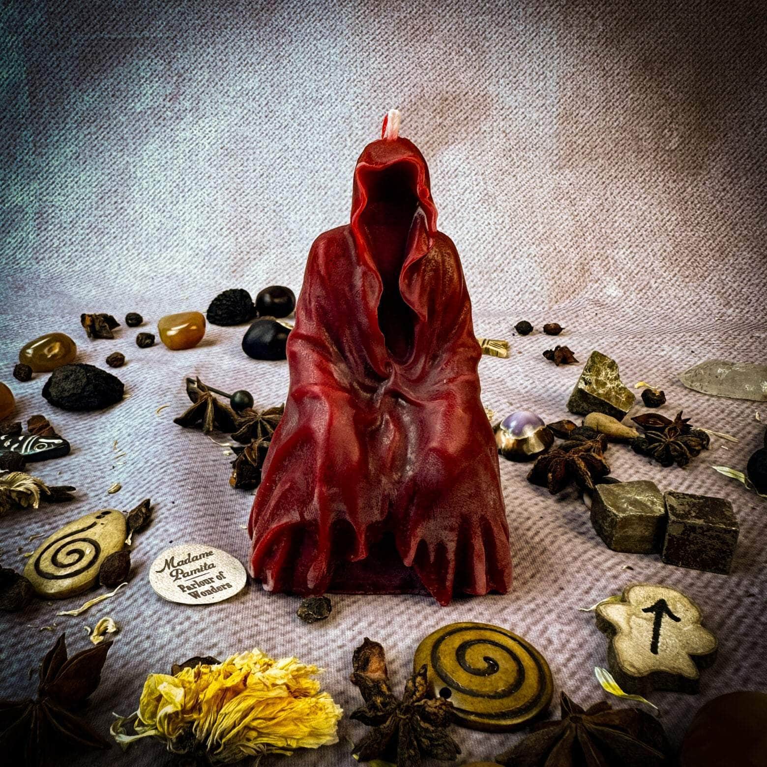 Parlour of Wonders Red (Passion) Beeswax Seer Spirit Spell Candle Beeswax Seer Spirit Spell Candle