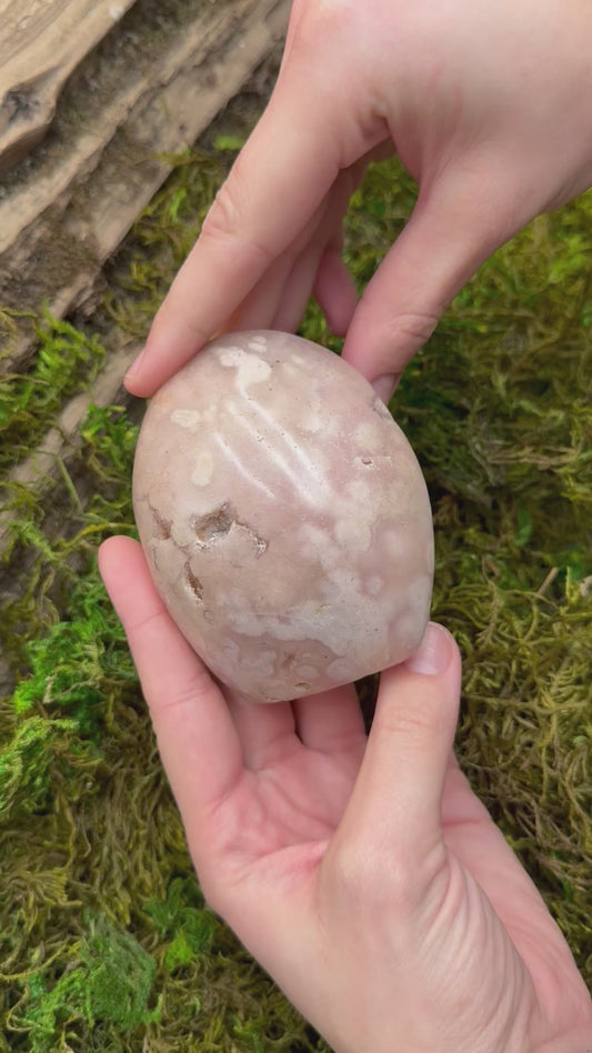 Pink Amethyst with Flower Agate (am-51) 3" x 4"