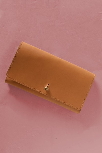 Purse & Clutch Handbags, Wallets & Cases Caramel Fold Over Leather Wallet Fold Over Leather Wallet