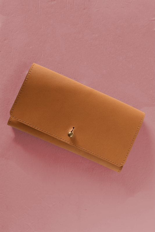 Purse & Clutch Handbags, Wallets & Cases Caramel Fold Over Leather Wallet Fold Over Leather Wallet