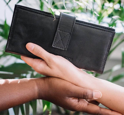 Purse & Clutch Handbags, Wallets & Cases Matte Black Leather Wallet Leather Wallet